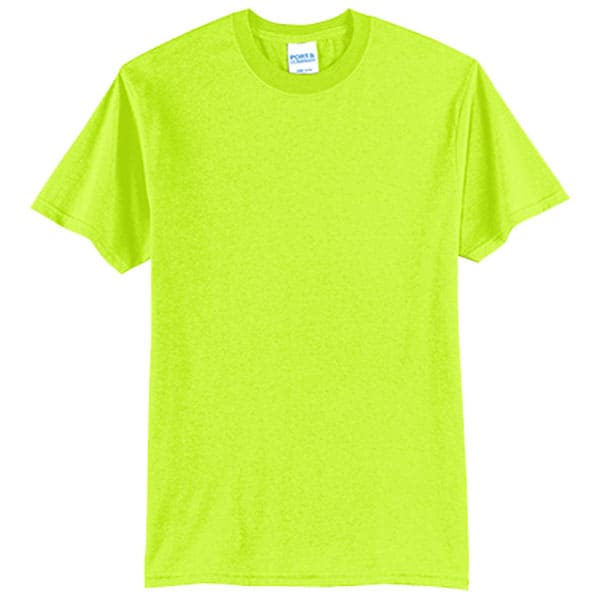 Port & Company Core Blend Safety Tee 2 Safety Green Shirt