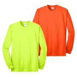 Long Sleeve Port and Company Safety Shirt