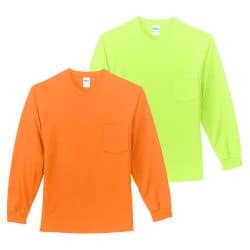 Port & Company Long Sleeve Pocket Shirt
