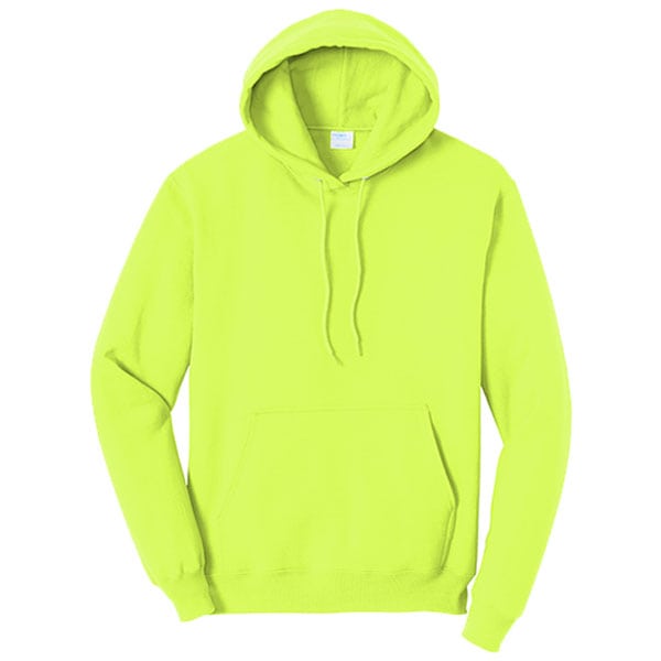 Port & Company Core Safety Pullover 2 PC78H Safety Green Pullover Hooded Sweatshirt