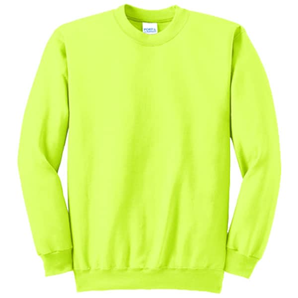P&C Fleece Crewneck Sweatshirt 3 Safety Green Crewneck Sweatshirt