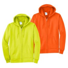 Port & Company Safety Fleece Full-Zip Hooded Sweatshirt