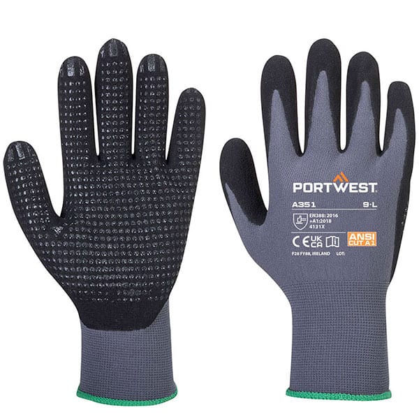 Portwest Black Nitrile Foam DermiFlex Glove 1 Portwest Black Nitrile Foam DermiFlex Glove