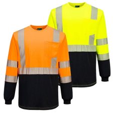 Portwest Class 3 Black Bottom Shirt with Segmented Tape