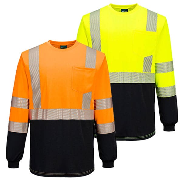 Portwest Class 3 Black Bottom Shirt with Segmented Tape 1 S197 Segmented tape