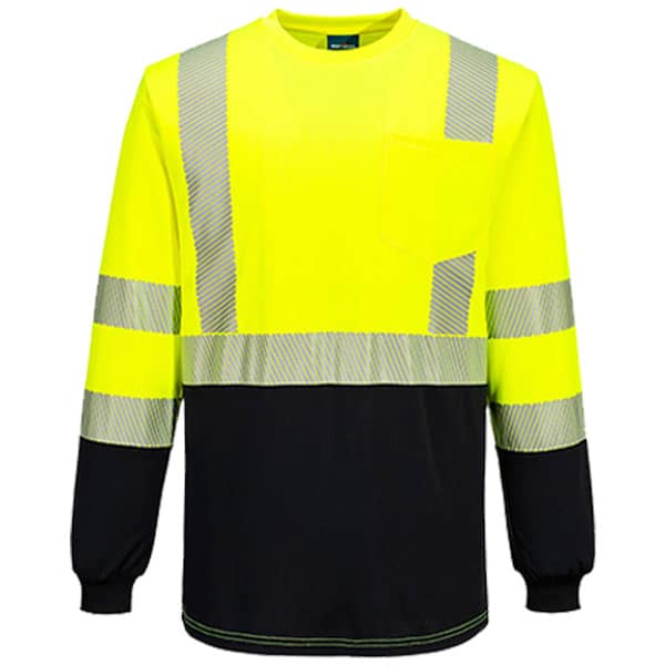 Portwest Class 3 Black Bottom Shirt with Segmented Tape 2 S197 Segmented tape SG