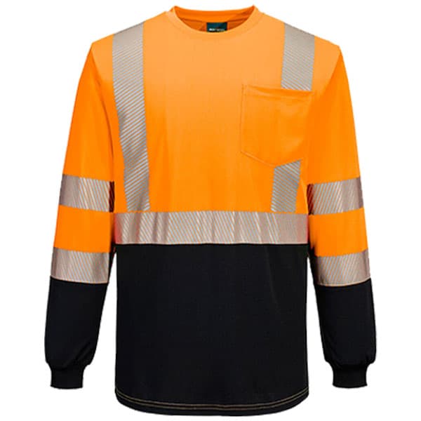 Portwest Class 3 Black Bottom Shirt with Segmented Tape 3 S197 Segmented tape SO