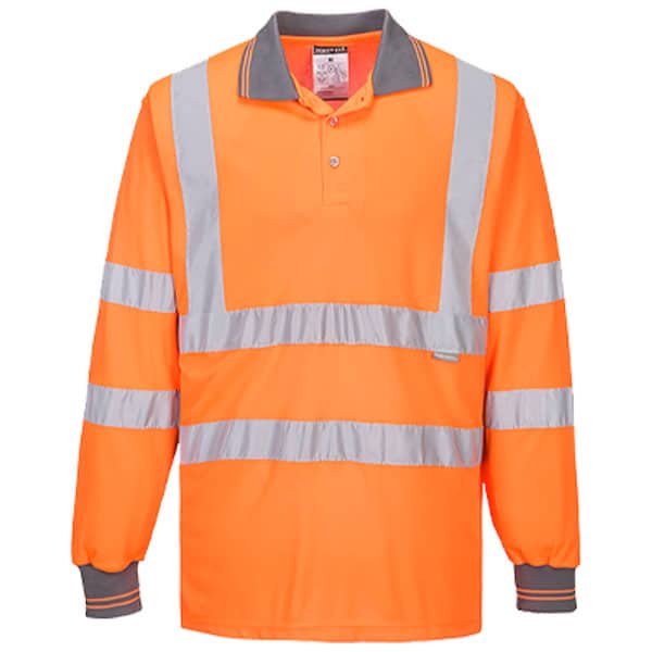 Portwest Class 3 Hi-Vis Long Sleeve Polo Shirt 3 ANSI Class 3 Polo