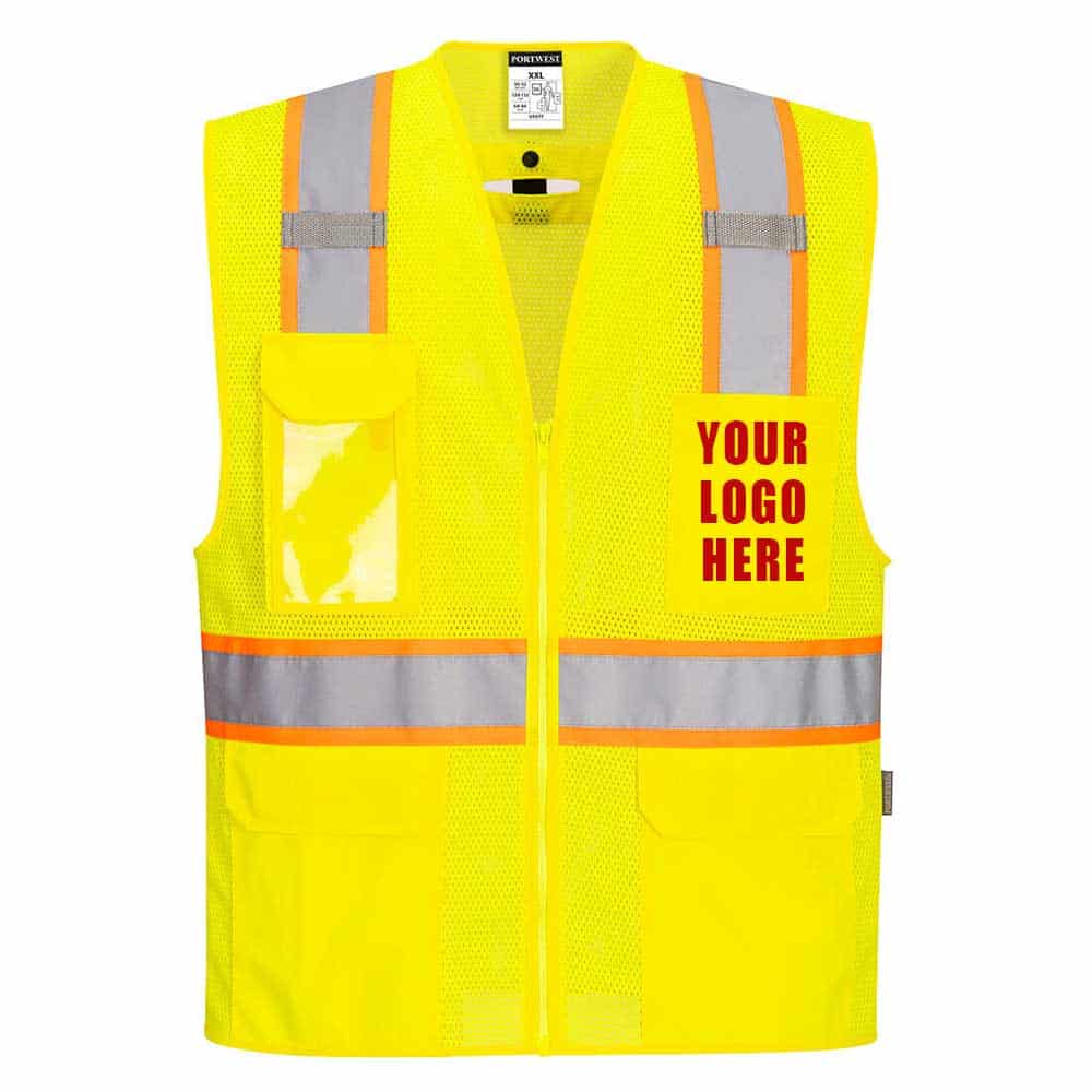 Portwest US394 Hi-Vis Contrast Fall Protection Vest 2 Custom Fall Protection Vest