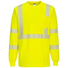 Safety Green Hi-Vis Long Sleeve Safety Shirt