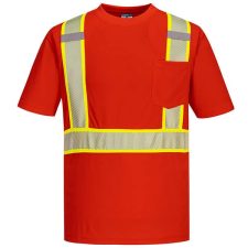 Portwest S396 Red Short Sleeve Non-ANSI Shirt