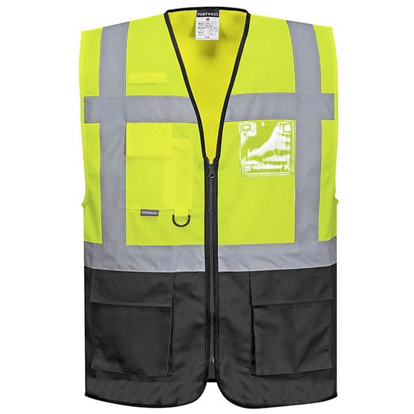 Portwest Class 1 Warsaw Executive Vest 1 Portwest Black Bottom Safety Vest