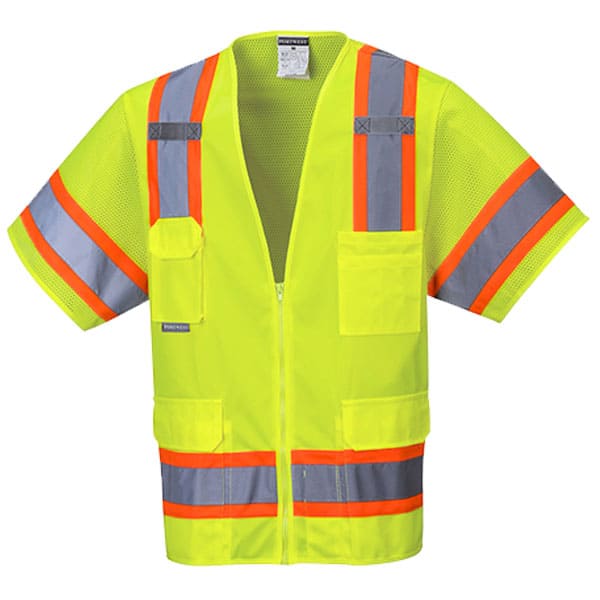 Portwest Aurora Class 3 Hi-Vis Safety Vest 3 Potwest Safety Green Vest