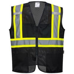Black Portwest Safety Vests