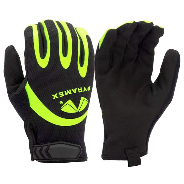 Pyramex Hi-Vis Abrasion Resistant Touchscreen Capability Safety Gloves 1 Pyramex Hi-Vis Abrasion Resistant Touchscreen Capability Safety Gloves