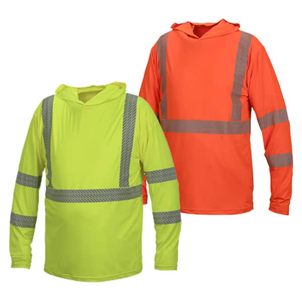 Pyramex Long Sleeve High Visibility Hooded Shirt 1 hooded shirt