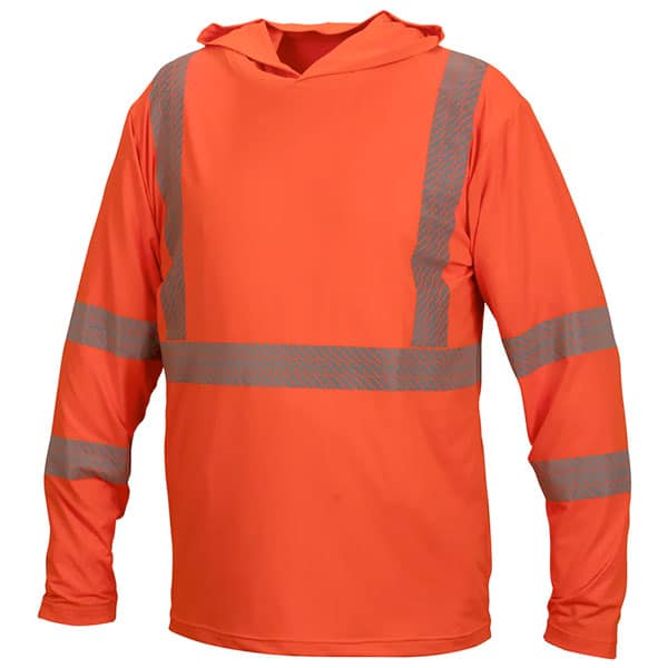 Pyramex Long Sleeve High Visibility Hooded Shirt 3 Pyramex Long Sleeve High Visibility Hooded Shirt