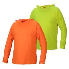 Safety Shirts 105 Pyramex High Visibility Long Sleeve Hooded Shirt