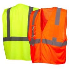 ANSI Class 2 Safety Vests 22 Pyramex Zipper Vest with ID Pocket
