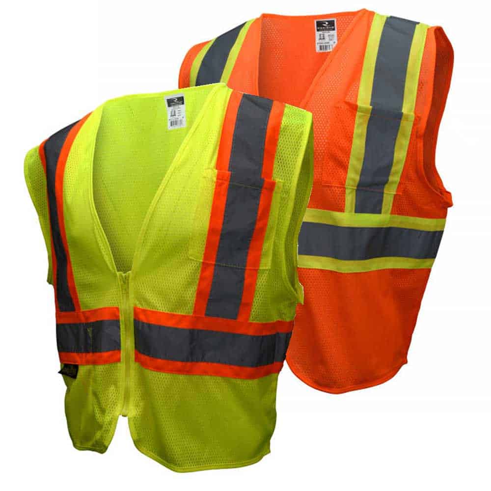 Radians Economy Two-Tone Class 2 Vest 1 Radians Zipper Safety Vest