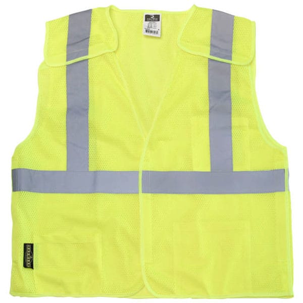 Radians Economy Mesh Breakaway Vest 2 safety green tearaway safety vest