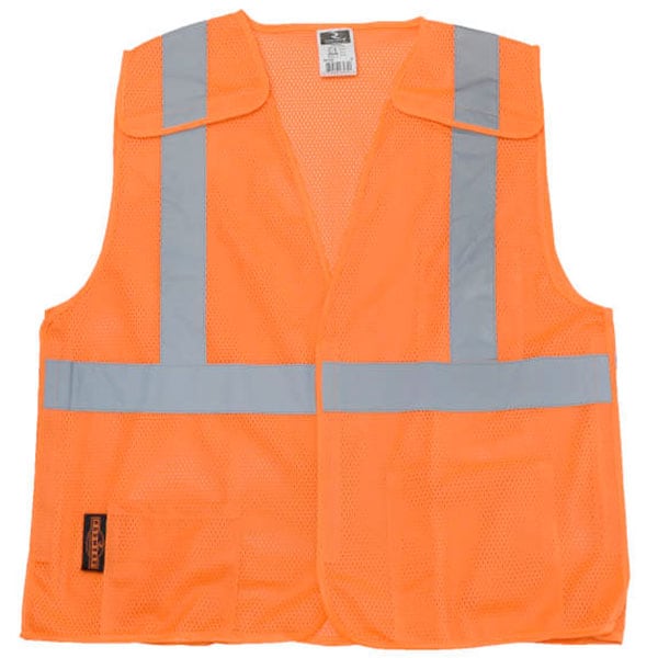 Radians Economy Mesh Breakaway Vest 3 Orange Tear away safety vest