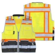 ANSI Class 2 Safety Vests 111 Radians Class 2 Heavy Woven Two Tone Engineer Safety Vest