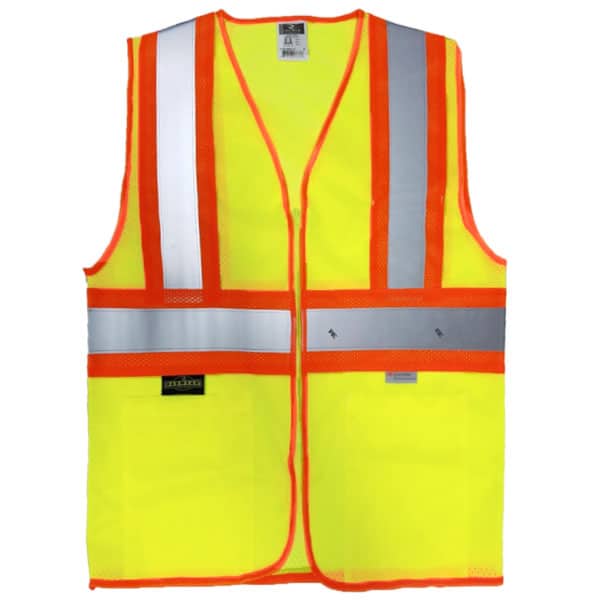 Radians 3.5oz Poly Mesh Two Tone Safety Vest 1 Radians Safety Vest with Contrast Trim