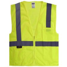 Radians Safety Green Vest with Zipper