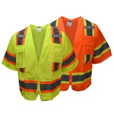 ANSI Class 3 Safety Vests 10 Radians Safety Full-Zip Class 3 Surveyor Vest