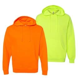Safety Green and Safety Orange Hooded Sweatshirt