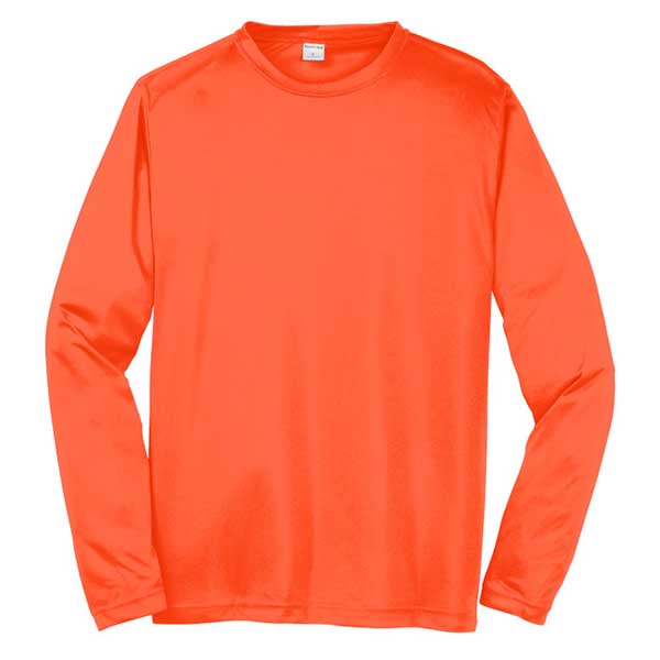Sport-Tek TST350LS Tall Performance Shirt 1 Tall Performance Long Sleeve Safety Shirt