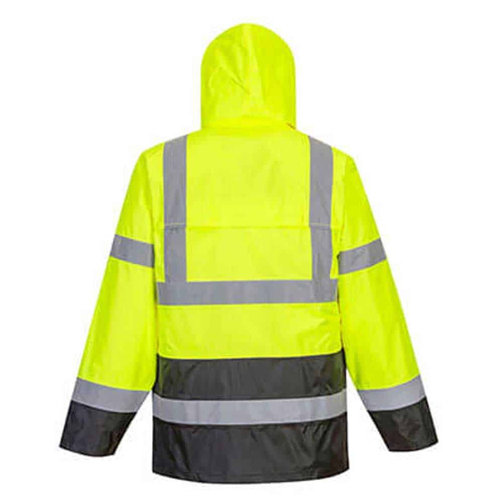 Portwest Hi-Vis Classic Contrast Class 3 Rain Jacket 2 Portwest Hi-Vis Classic Contrast Class 3 Rain Jacket - Image 2