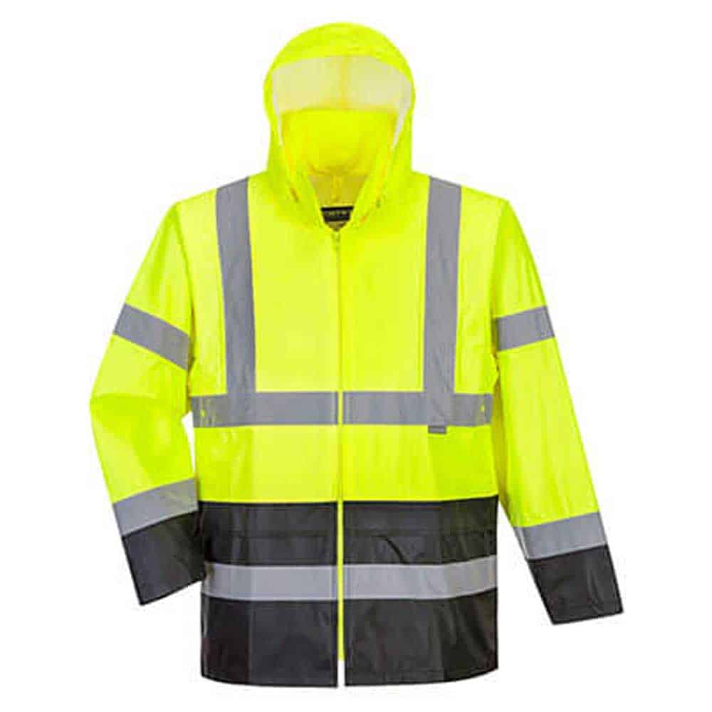 Portwest Hi-Vis Classic Contrast Class 3 Rain Jacket 1 Portwest Hi-Vis Classic Contrast Class 3 Rain Jacket