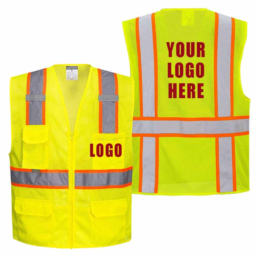 Portwest Orlando Contrast Mesh Safety Vest 4 Custom Printed Safety Vest