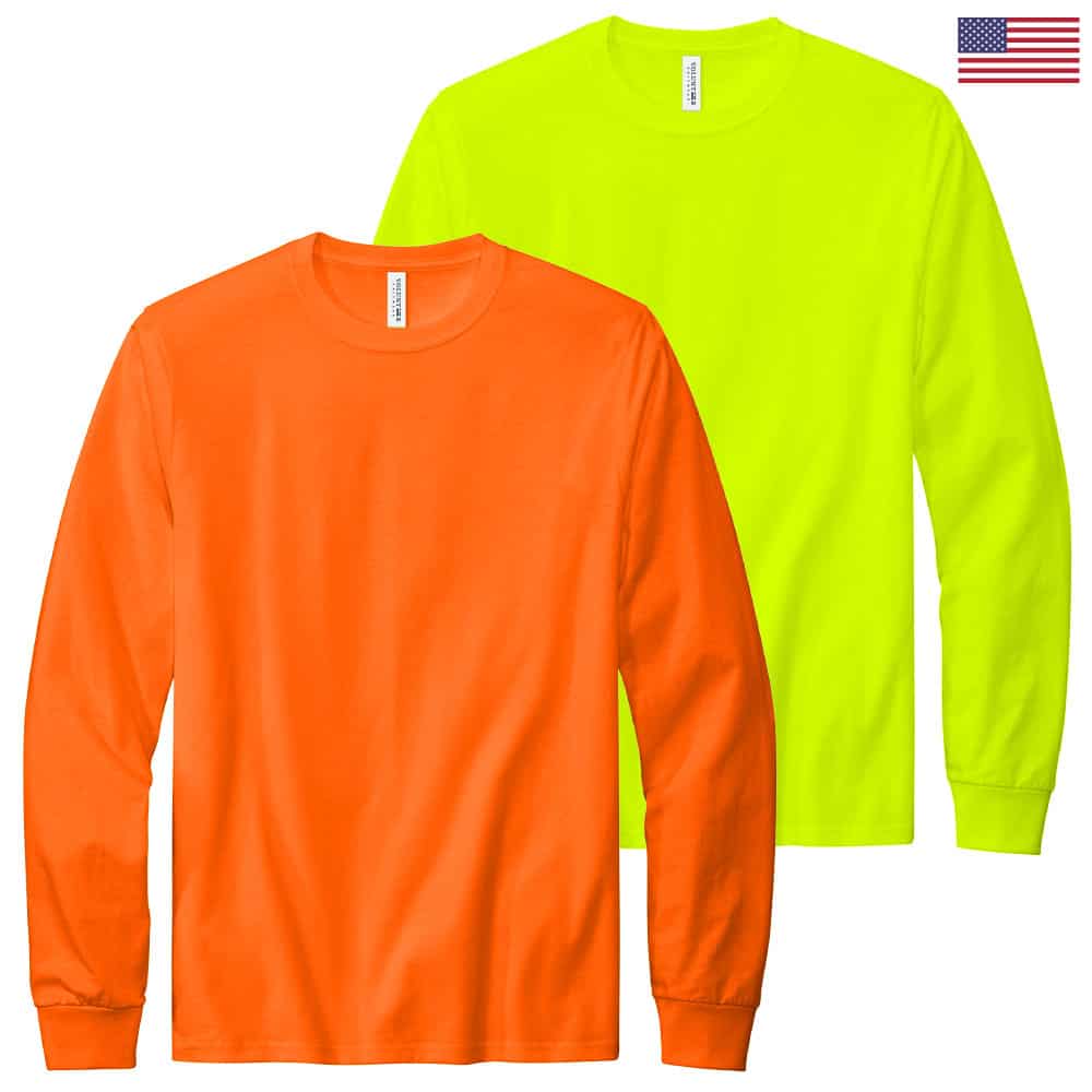 Volunteer Knitwear All American Long Sleeve Safety Tee 1 Volunteer Knitwear All American Long Sleeve Safety Tee