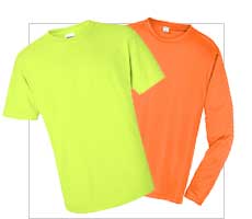 cat-t-shirts Safety t-shirts in safety green and safety orange