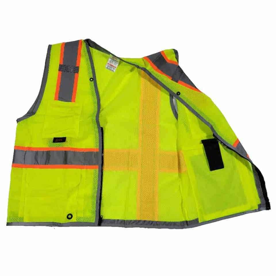 GSS iPad Tablet Safety Vest Class 2 Hyper-Lite Mesh 6 Inside iPad Pocket
